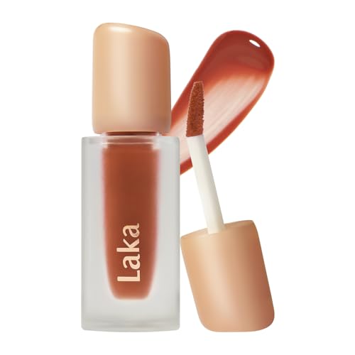 Laka Fruity Glam Tint | Glowing Korean Lip Tint with Hydrating Lightweight Texture | Buildable Color, Non-Sticky High Shine Gloss | K-Beauty Korean Makeup | #117 Zetta, 0.15oz