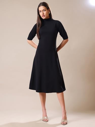 Image of PURVAJA Women's A-Line Knee Length Dress (Bely-123-130)