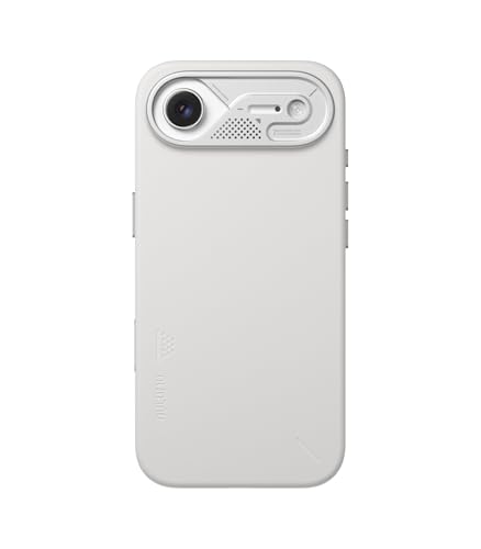 Image of Aulumu A17 Vegan Leather iPhone Air Case | Camera Control | Luxury Comfort | Compatible with MagSafe | Complete Wrap-Around - White