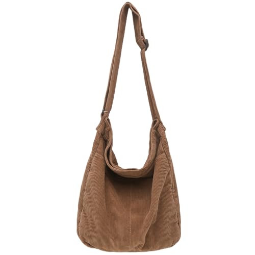 Bolso Tote de Pana para Mujer con Cierre y Correa Ajustable miniatura 1