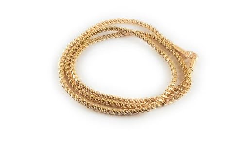 Image of CUTE GOLD 1 Gram Micro Gold Plated & Copper Traditional Designer Fashion Jewellery Chain for Women