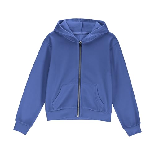 Cropped Zip Up Hoodies For Girls Teen Casual Long Sleeve Full-Zip Sweatshirts Jackets With Pocket Fall Trendy Outwear4