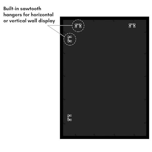 Americanflat 25x35 Poster Frame with Polished Plexiglass - Black Picture Frame - Wide Photo Frames Made of Engineered Wood for Vertical or Horizontal Wall Display - Epic Collection - Black