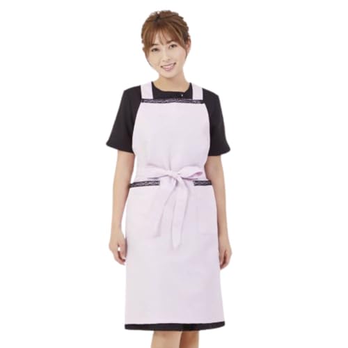 シーエムエル(CML) LDLレースエプロン 黒 ピンク×ブラック 87cm T100366