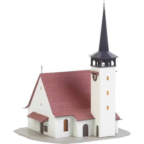 Faller 232314 N Kirche mit Spitzdach, Weiß, Grau Oder Beige