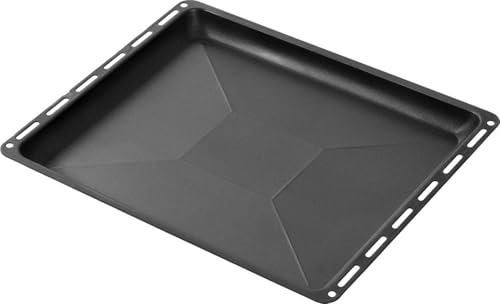 ICQN Antihaft-Beschichtung Non-Stick Backblech | Passend für Bosch Siemens Neff Constructa Profilo Backofen | Blech | Kuchenblech | Emaille-Boden | 455 x 375 x 30 mm, schwarz, IQ SN