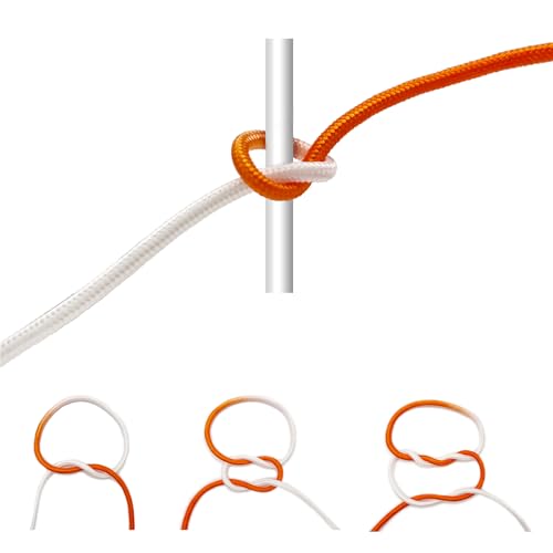 Knot Tying Practice Rope-Two-Color Half Dyed Cord，Simple...