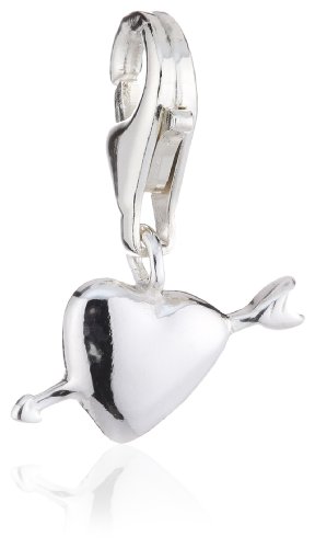 Preisvergleich Produktbild Pasionista Unisex-Anhänger mit Pfeil durchs Herz 925 Sterling Silber 607078