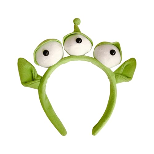 Plush Three-Eyed Headband Personality Funny Anime Headwear Hairpin Pressure Hair Photo Cute Eyes Elastic Suitable for Face Wash Makeup