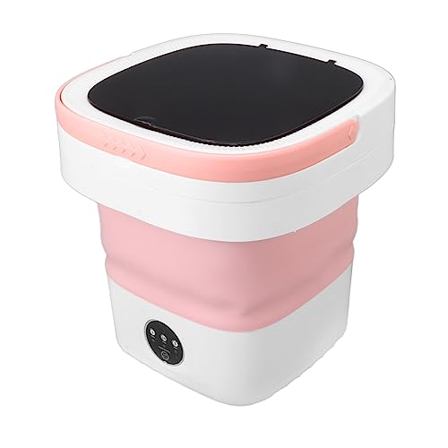 Yuyte Lavadora Portátil, Mini Lavadora Plegable De 7,5 L Y Secadora Giratoria Lavadora De Cubeta Plegable Pequeña Para Camping, Caravana, Dormitorio De Apartamento, Viajes Rosa Yuyte Lavadora Portátil, Mini Lavadora Plegable De 7,5 L Y Secadora Giratoria Lavadora De Cubeta Plegable Pequeña Para Camping, Caravana, Dormitorio De Apartamento, Viajes Rosa