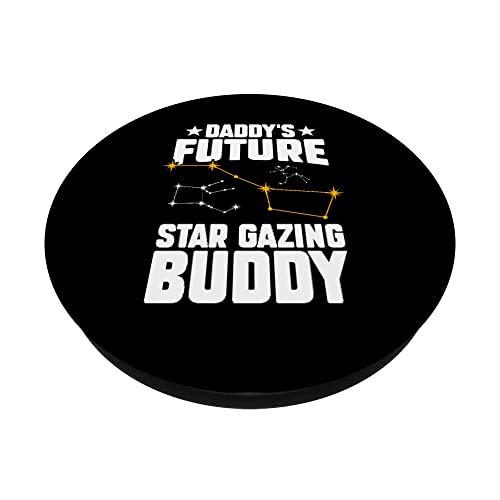 Daddy's Future Stargazing Buddy PopSockets Swappable PopGrip, Black - Image 2