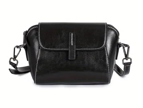 Genuine Leather Mini Small Crossbody Shoulder Bag for Women, Real Cow Leather Handbag Purse