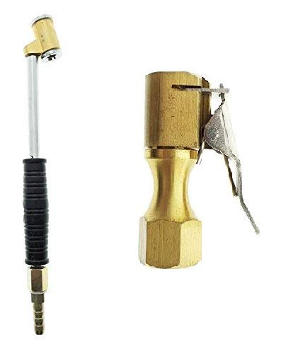 Painter Spray Gun (LABEL) Twin Hold on Tyre Valve Connector NM-07 and Air Lock Nozzle Close End Type NM-02