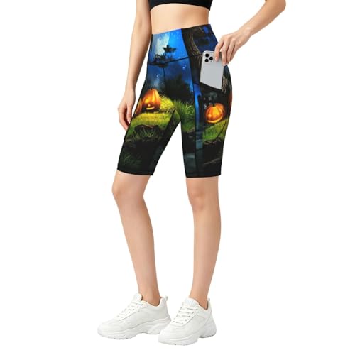 Short de yoga anti-glisse taille haute avec poches pour le volleyball et le sport