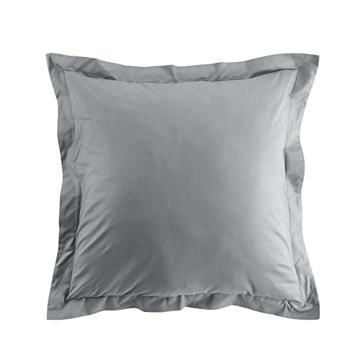 Douceur d'Intérieur, Taie d'oreiller (63 x 63 cm) Biolina Gris, 100% Coton Bio