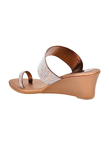 Image of SilverArrow Fashionable Stylish Ethnic Heel Sandal Wedges Sandal Sandal For Womens And Girls