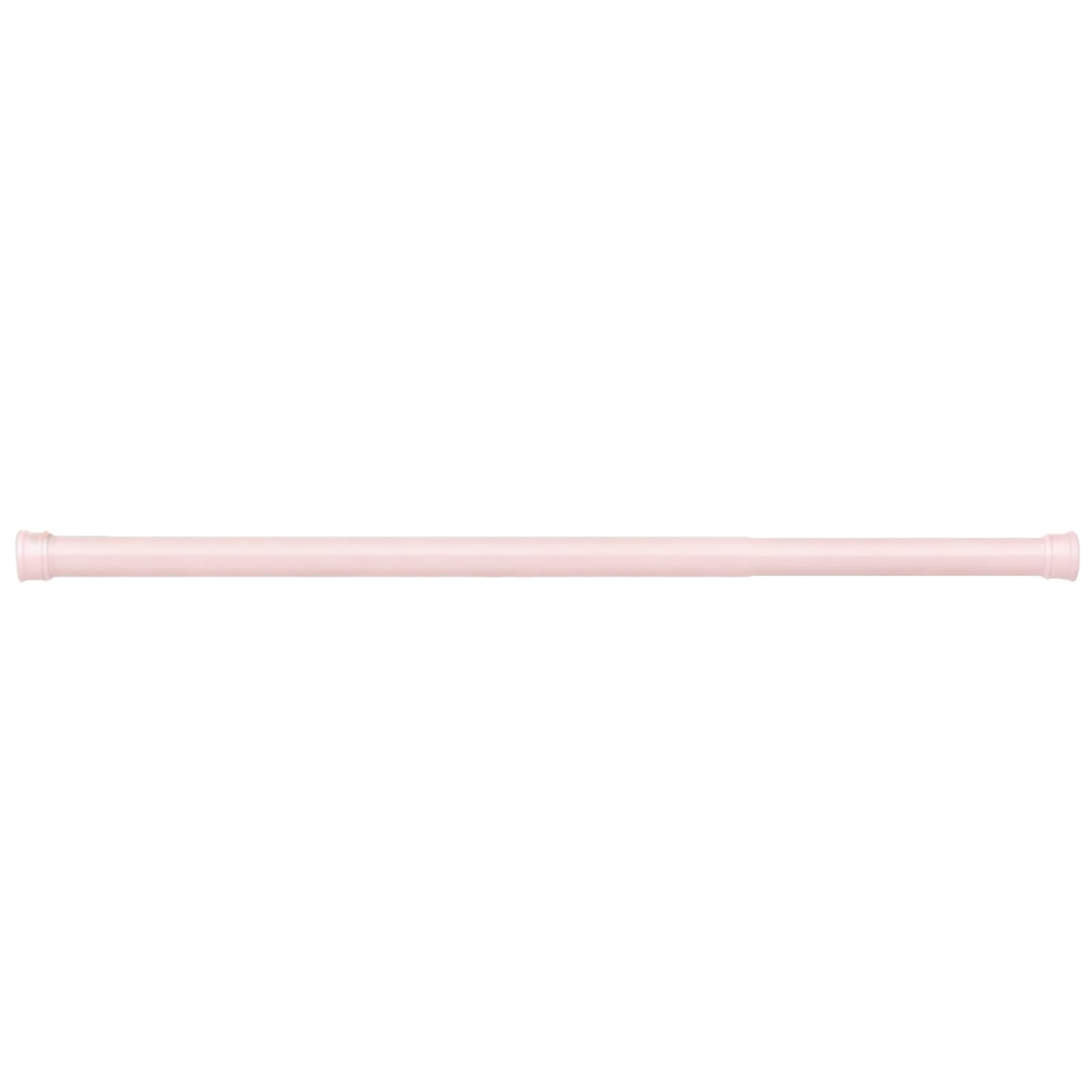 Heavy Duty Spring Tension Curtain Rod, Adjustable Shower Curtain Rod Nonslip, No Drill for Bathroom Closet Wardrobe(Pink,140-260cm/55-102in)
