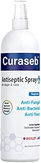 BEXLEY LABS Curaseb Medicated Chlorhexidine Hot Spot Treatment for Dogs & Cats - Relieves Skin Infections, Itching, Paw Licking, Allergies - with Soothing Aloe Vera – Veterinary Strength