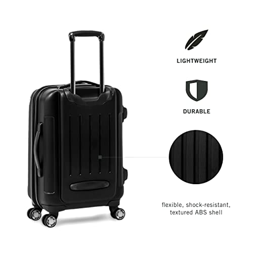 Kenneth Cole Reaction Renegade Luggage Expandable 8-Wheel Spinner Lightweight Hardside Cabin Bag Suitcase, Black, 28-Inch Checked #TOP1