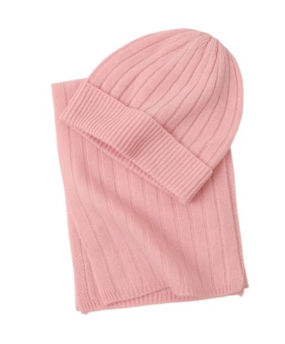 Gorro y bufanda de cachemira invierno niños conjunto de punto gris claro para colegio y parque