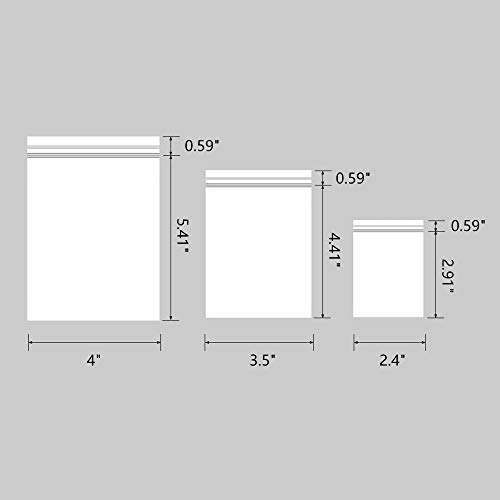 Small Plastic Bags for Jewelry 300pcs 3 Assorted Sizes Clear Zipper Baggies Jewelry Storage Bags 2 Mil for Beads Board Games Pill Travel 2.4 x 3.5/3.5 x 5/4 x 6 Inch (8 Sizes to Choose from)​2