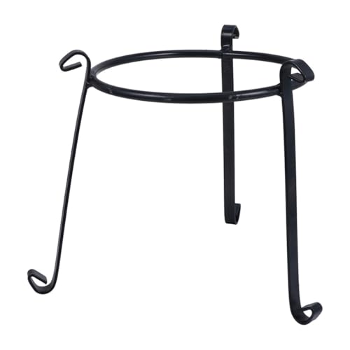 Support pour pot de fleurs en fer noir rustique et robuste GALPADA - 2