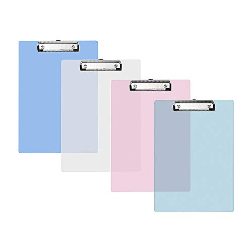 Vordas 4 Pièces Porte-bloc A5 avec Pince, Idéal pour le Travail Quotidien, 4 Couleurs, 230 * 160 mm