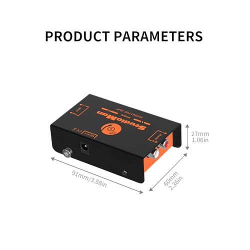 StudioMan PPA9 Phono Preamp, Low Noise Mini Stereo Turntable Preamplifier with RCA Input/Output, 12V DC Powered for Vinyl Record Players Home Audio - Thumbnail 5