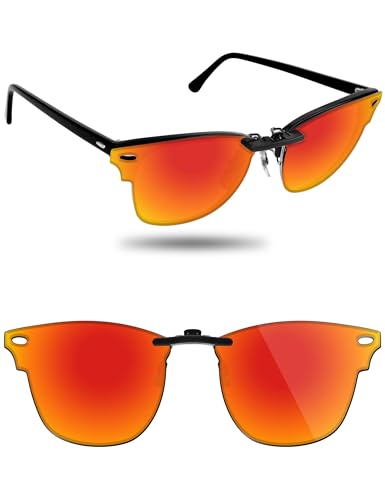 Polarized Clip-On Sunglasses for Ray-Ban Clubmaster RB3016 (Size