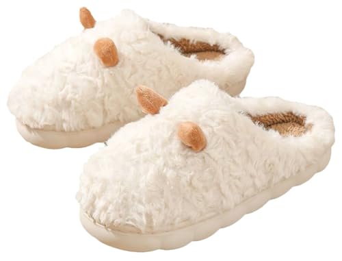 Slippers for Women Comfortable Warm House Slippers with Anti-Skid Rubber Sole Cute Animal Slip on Indoor and Outdoor Shoes
