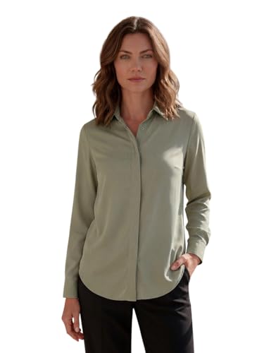Image of Style Quotient Women Black Cotton Blend Formal Long Sleeve Shirt