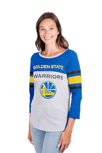 Image of Ultra Game Women's NBA Official Standard T Raglan Baseball 3 /4 Long Sleeve Tee Shirt