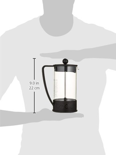 Image secondaire de Bodum Cafetière à piston française brésilienne de 963,9 g, verre borosilicate haute chaleur, noir – Fabriquée au Portugal