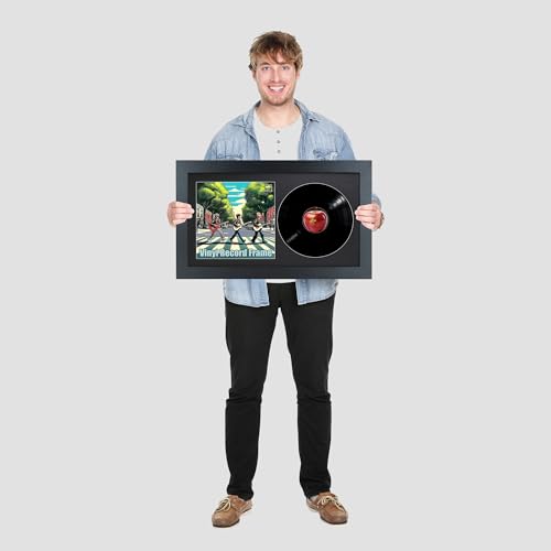 12" `Record Double Vinyl LP Record and Album Cover Frame With White Mount Memorabilia Wall Display - Image 4