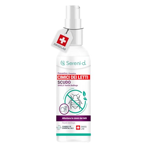 SCUDO ANTI CIMICI DA LETTO - Spray anti cimici da letto potente - Trattamento naturale con Oli Essenziali/Fiori di Piretro Vegetale - Risultati rapidi e efficaci - 100mL – Swiss Lab