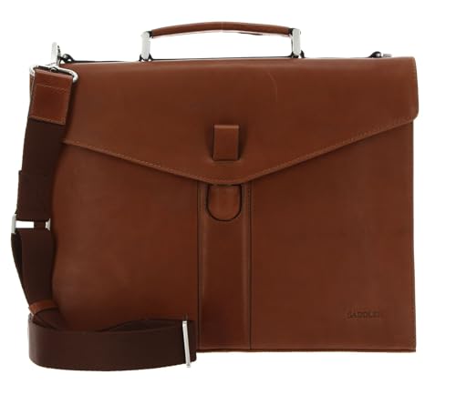 Mallette ordinateur Ljungby SADDLER en cuir tan élégante et durable