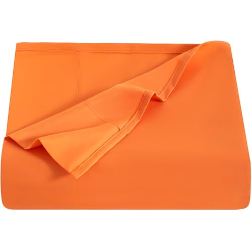 Image of NTBAY Full Microfiber Flat Sheet, 81 x 96, Orange