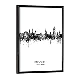 artboxONE Poster mit schwarzem Rahmen 18x13 cm Städte 