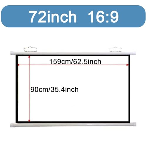 Pantalla Proyector Manual 72" 16:9 Negra miniatura 7