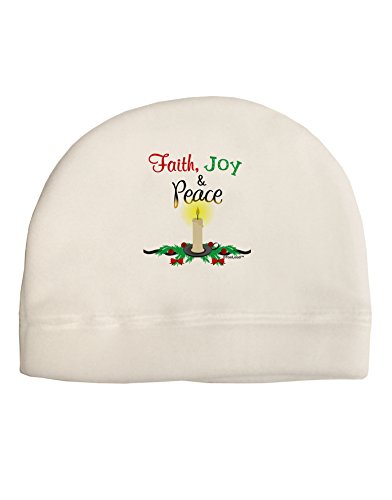 TOOLOUD Christmas Candle with Text Child Fleece Beanie Cap Hat White