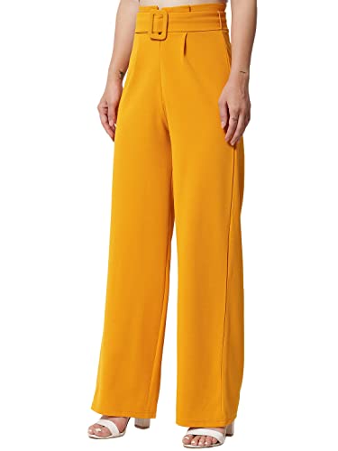 Image of KOTTY Women's High Rise Viscose Rayon Relaxed Fit Korean Trousers