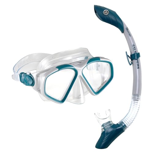 OutdoorMaster x U.S. Divers Cozumel Adult Snorkel Mask Set & Snorkeling Gear Set Anti-Fog Anti-Leak Diving Mask for Travel