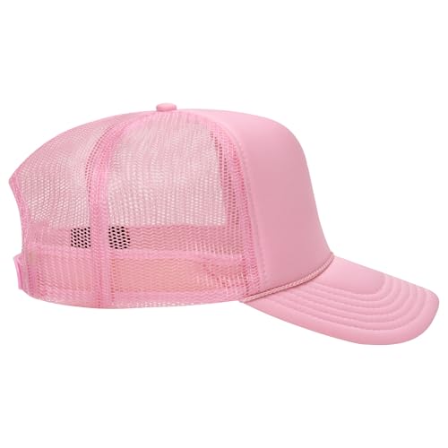 Image of OTTO Polyester Foam Front 5 Panel High Crown Mesh Back Trucker Hats in 97, Bulk, Wholesale