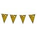Produktbild Boland 74766 - Wimpelkette Metallic, 1 Stück, Länge 10 Meter, Gold, Fahnenkette, Hängedekoration, Girlande, Mottoparty, Geburtstag, Karneval, Hochzeit, Jubiläum, Goldhochzeit