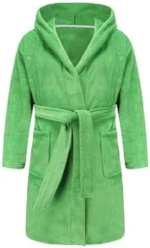 Boys Girls Bathrobe Soft Towel Hooded Robe Terry Cloth Cotton Bathrobe