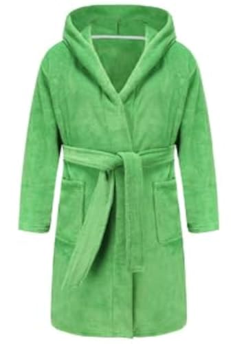Boys Girls Bathrobe Soft Towel Hooded Robe Terry Cloth Cotton Bathrobe