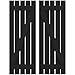Ekena Millwork ARW102SB519X82BLH Americraft Five 2 Exterior Real Wood Spaced Board-n-Batten Shutters w/Z-Bar (Per Pair), 19 1/2"W x 82"H, Black