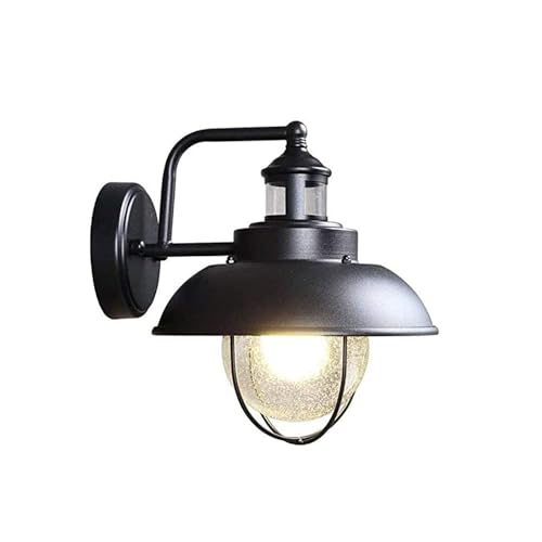 Qunnire Q-1755 Durable American Retro Simplicity Wrought Iron Raindrop Air Bubble Glass Waterproof Outdoor Wall Lamp Balcony Garden Patio Villa Wall Sconce Lamp E27 Stairs Retro Wall Sconce Modern Balcony Wa thumb #1