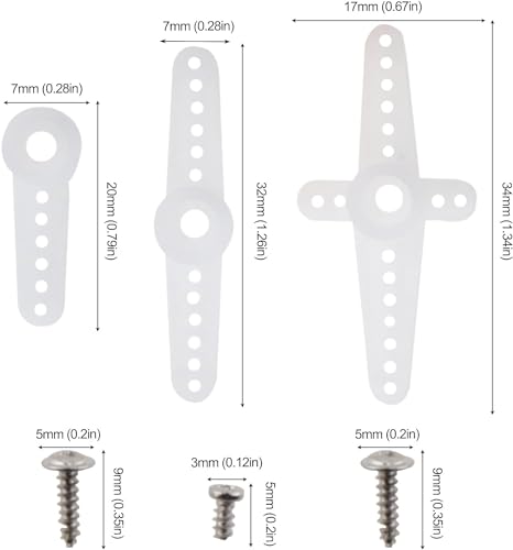 Image of REES52 2 Pack SG90 Micro Servo Motor 9G Mini Servo Kit for RC Robot Arm /Hand /Control with Cable (Control Angle 360 Degree)