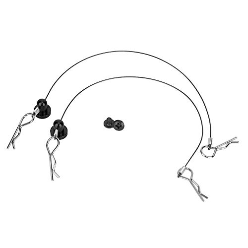 Anti-verlorene Karosserie Shell Clip, verlustsicher, Hsp, Arram, Axial, 1/10 RC Auto Zubehör, metallisch, Schwarze Farbe, für Hobbyisten und Profis